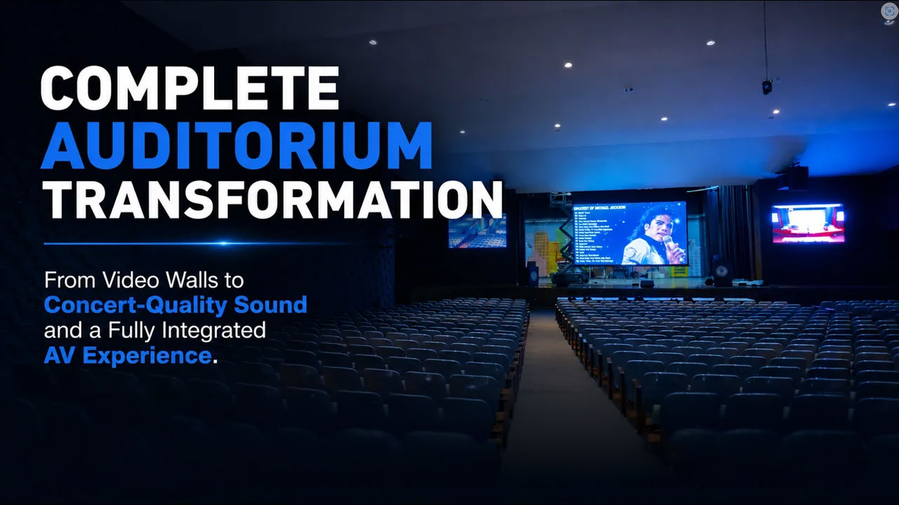 Cover image for AV Pros NY St. John the Baptist High School auditorium video