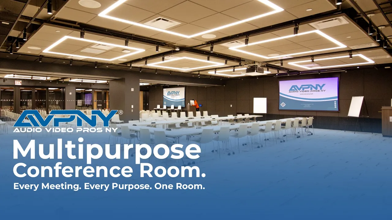 Cover image for AV Pros NY multipurpose conference room video